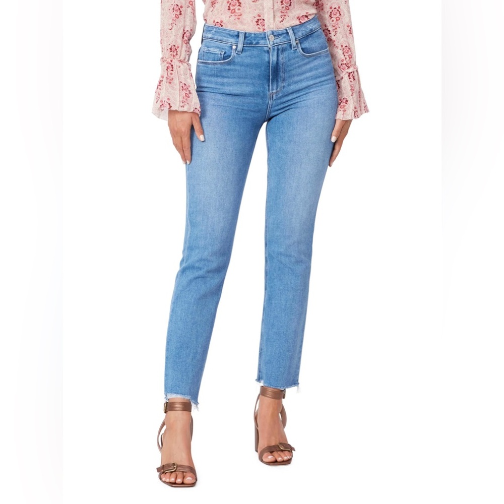 Paige Cindy Crop Jeans with Raw Hem